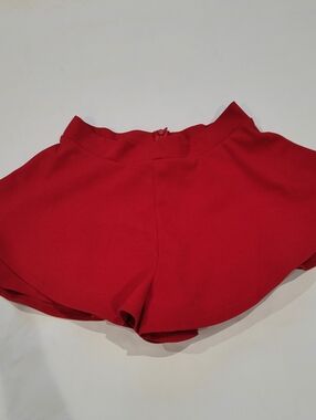 Women’s High-Waist Red Flare Shorts